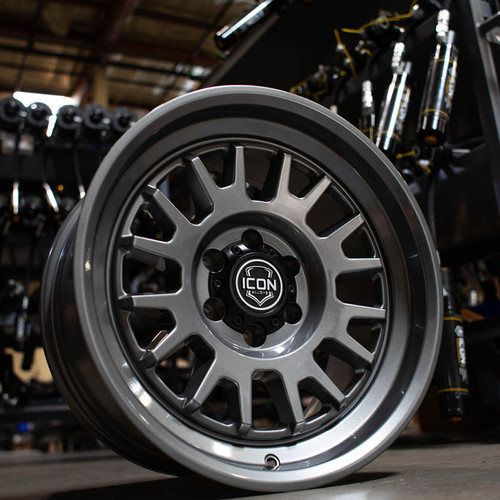 ICON Anza 17x8.5 / 5x150 / 25mm / 5.75in BS Gun Metal Wheel - 8217855557GM Photo - lifestyle view