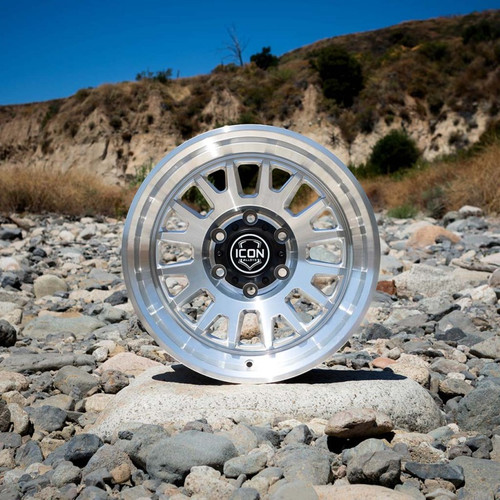 ICON Anza 17x8.5 / 5x5 / -6mm / 4.5in BS Silver Machined Wheel - 8217857345SM Photo - lifestyle view