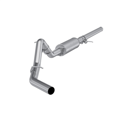 MBRP 14-18 GMC Sierra 4.3L Aluminized Steel 3in Cat Back Single Side Exit - Single Driveshaft only - S5080P Photo - Primary