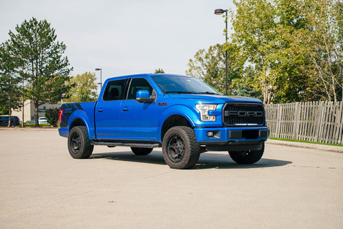 Corsa 15-20 Ford F-150 5.0L (145in WB) 3.0in Lightning Exit Catback w/ 3.5in Twin Black PVD Pro Tips - 21331BLK Photo - lifestyle view