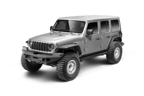 Go Rhino 18-26 Jeep Wrangler JL/JLU (Excl. LED Fog Lights) Trailline Front Bumper - Tex. Blk - 230216T Photo - Mounted