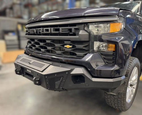 Go Rhino 22-26 Chevrolet Silverado 1500 BR6 Front Bumper Replacement - Tex. Blk - 24186T Photo - Mounted