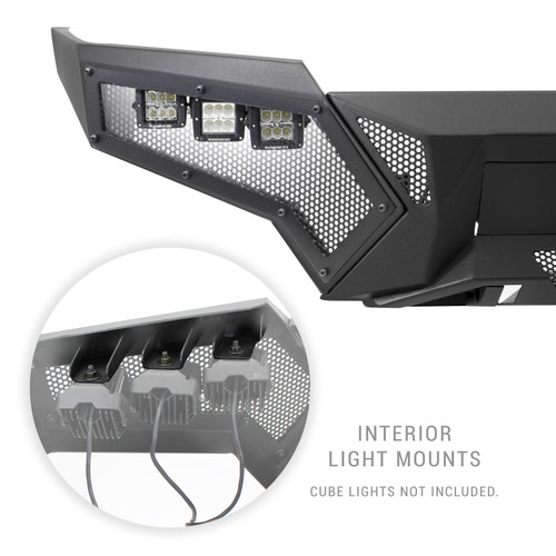Go Rhino 22-26 Toyota Tundra (4dr) Element Front Bumper w/ Fixed Light Bar Mount - Tex. Blk - 34183T Photo - Close Up