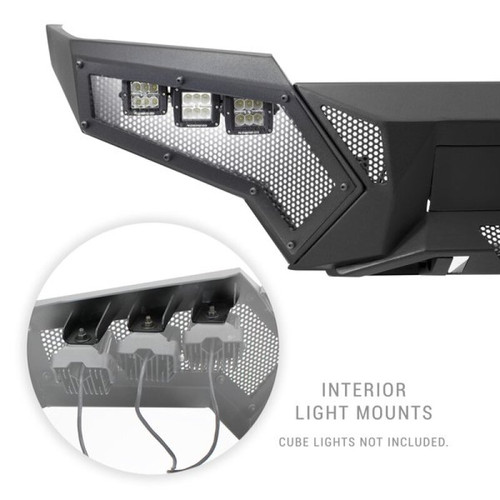 Go Rhino 22-26 Toyota Tundra (4dr) Element Front Bumper w/ Fixed Light Bar Mount - Tex. Blk - 34183T Photo - Close Up