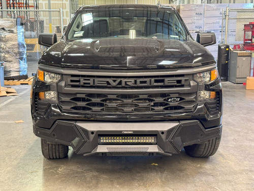 Go Rhino 22-26 GM Silverado/Sierra 1500 Element Front Bumper w/ Power Bar - Tex. Blk - 341861T Photo - Mounted