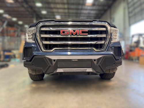 Go Rhino 22-26 GM Silverado/Sierra 1500 Element Front Bumper w/ Power Bar - Tex. Blk - 341861T Photo - Mounted