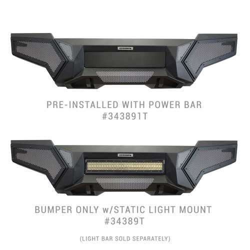 Go Rhino 24-26 Toyota Tacoma (4dr) Element Front Bumper w/ Fixed Light Bar Mount - Tex. Blk - 34392T Photo - Unmounted
