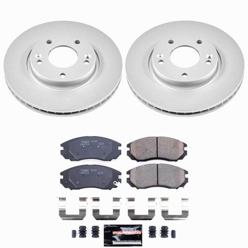 Power Stop 04-06 Hyundai Tiburon Front Z23 Coated Brake Kit - CPK163-23 Photo - Primary