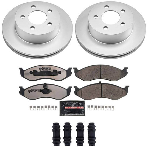 Power Stop 99-01 Jeep Cherokee Front Z36 Coated Truck & Tow Brake Kit - CPK2152-36 Photo - Primary