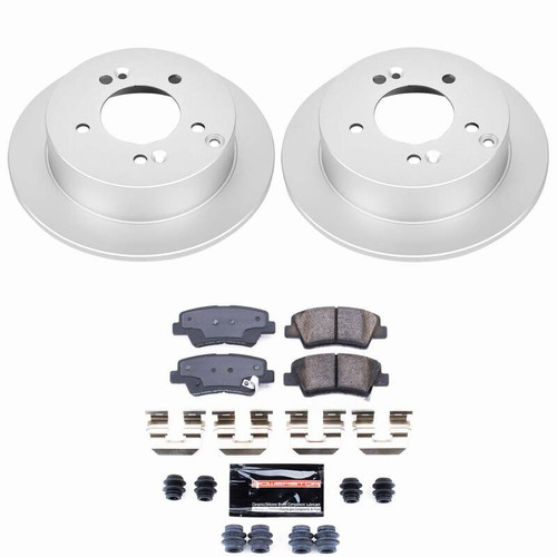 Power Stop 09-10 Hyundai Sonata Rear Z23 Coated Brake Kit - CPK5395-23 Photo - Primary
