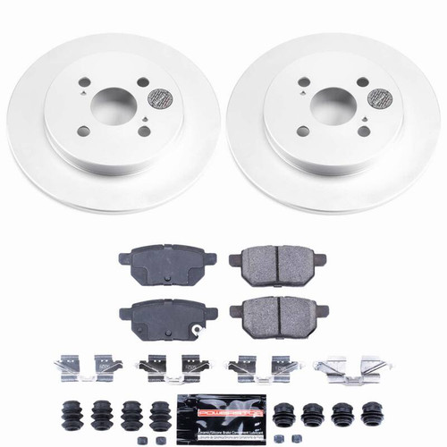 Power Stop 12-18 Toyota Yaris Rear Z23 Coated Brake Kit - CPK6106-23 Photo - Primary