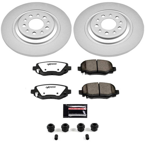 Power Stop 14-23 Jeep Cherokee Rear Z36 Coated Truck & Tow Brake Kit - CPK6542-36 Photo - Primary