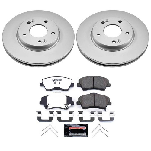 Power Stop 17-20 Hyundai Elantra Front Z36 Coated Truck & Tow Brake Kit - CPK7370-36 Photo - Primary