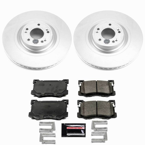 Power Stop 15-16 Hyundai Genesis Front Z23 Coated Brake Kit - CPK7371-23 Photo - Primary