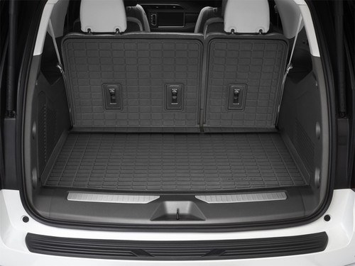 WeatherTech 24-26 Chevrolet Traverse/24-26 GMC Acadia Seatback Cargo Liners HP - Black - 401857IM Photo - Mounted
