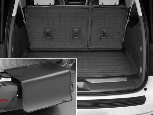 WeatherTech 24-26 GM Acadia/Traverse Seatback Cargo Liners HP w/ Bumper Protector - Black - 401857IMSK Photo - Primary