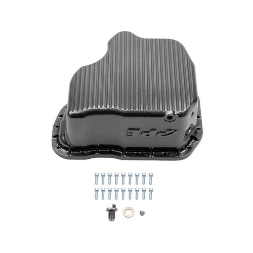 Wehrli 01-10 GM Duramax WCFab X PPE High Capacity Aluminum Oil Pan - Flat Black - WCF100131-FB Photo - Primary