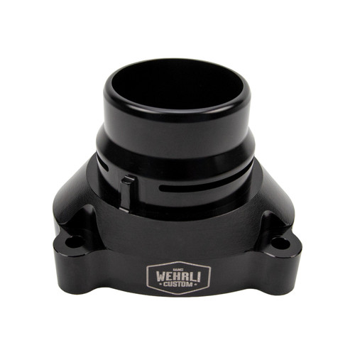 Wehrli 11-25 Ford Power Stroke 6.7L Billet Aluminum Thermostat Housing - Black Anodized - WCF100148 Photo - Primary