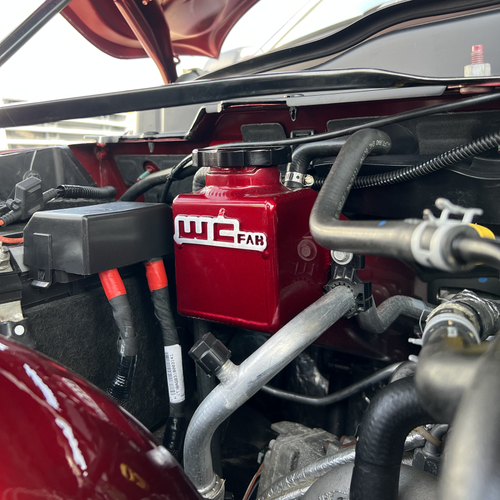 Wehrli 19-24 Cummins 6.7L OEM Placement Coolant Tank - Fine Texture Black - WCF100284-FTB Photo - Mounted
