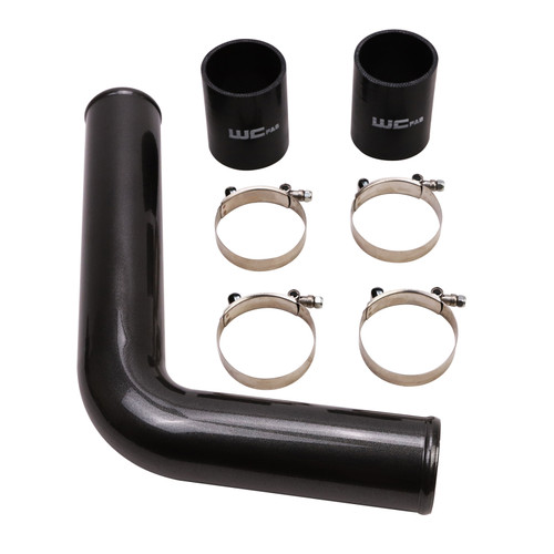 Wehrli 03-07 Cummins 5.9L Driver Side 3in Intercooler Pipe - Flat Black - WCF100359-FB Photo - Primary