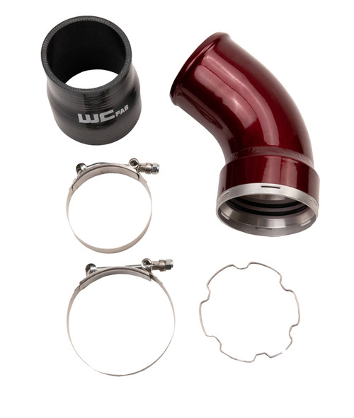 Wehrli 06-10 GM Duramax LBZ/LMM Intercooler Outlet Elbow Kit - Candy Red - WCF100466-CR Photo - Primary