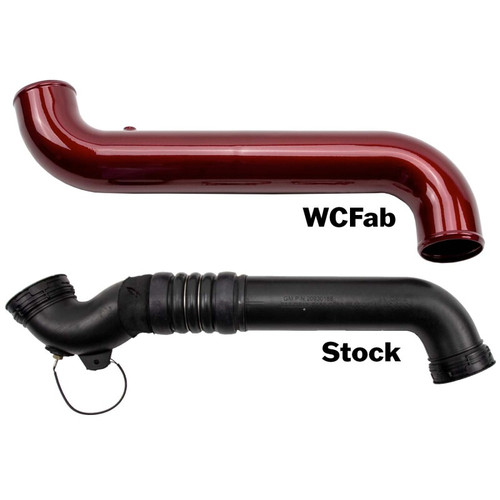 Wehrli 11-16 GM Duramax LML Passenger Side 3.5in Intercooler Pipe - Bengal Red - WCF100682-BR User 2