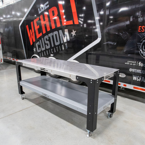 Wehrli Modular Steel Work Bench Top/Shelf Kit - 32in x 90in x .120in Thick (Grey) - WCF25-3290-120-TBLGR2 User 1