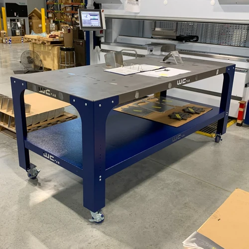 Wehrli Modular Steel Work Bench Top/Shelf Kit - 42in x 90in x .120in Thick (Raw Steel) - WCF25-4290-120-RAW Photo - Primary