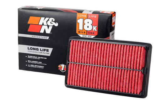 K&N Advantage Air Filter 18K Miles Honda Accord L4-2.3L F/I 1998-2002 - KNA-2124 Photo - out of package