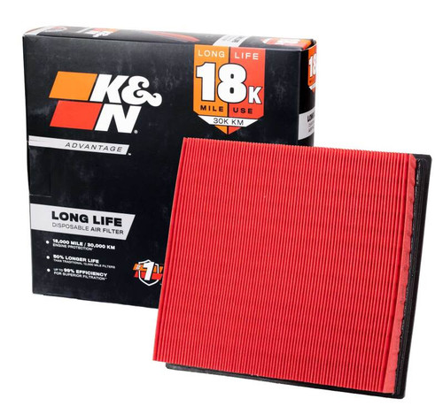K&N Advantage Air Filter 18K Miles Chev Impala 06-09 Monte Carlo 06-07 Pon Grand Prix 05-08 - KNA-2334 Photo - out of package