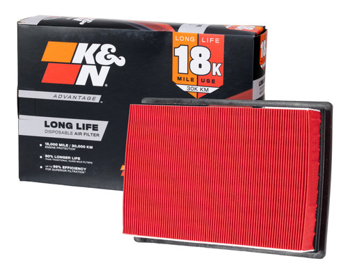 K&N Advantage Air Filter 18K Miles Chevrolet Sonic L4-1.4/1.8L F/I 2012-2018 - KNA-2476 Photo - out of package
