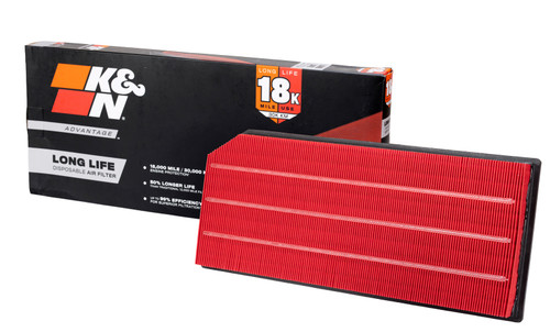 K&N Advantage Air Filter 18K Miles Vw Passat 05-09 Gti 06-08 Eos 06-09 Audi A3 04-08 2.0L L4 - KNA-2888 Photo - out of package