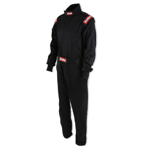 RaceQuip Black Chevron-1 Suit - SFI-1 Medium - 130903RQP Photo - out of package