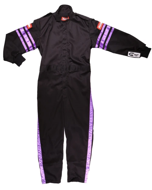 RaceQuip Purple Trim SFI-1 JR. Suit - Kids XXS - 1950590RQP Photo - out of package