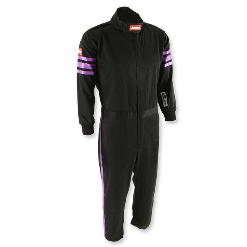 RaceQuip Purple Trim SFI-1 JR. Suit - Kids Small - 1950592RQP Photo - out of package