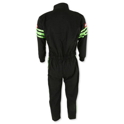 RaceQuip Green Trim SFI-1 JR. Suit - Kids Small - 1950792RQP Photo - out of package