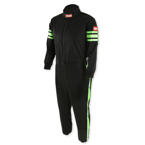 RaceQuip Green Trim SFI-1 JR. Suit - Kids Small - 1950792RQP Photo - out of package