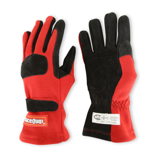 RaceQuip Red 2-Layer SFI-5 Glove - Medium - 355013RQP Photo - out of package