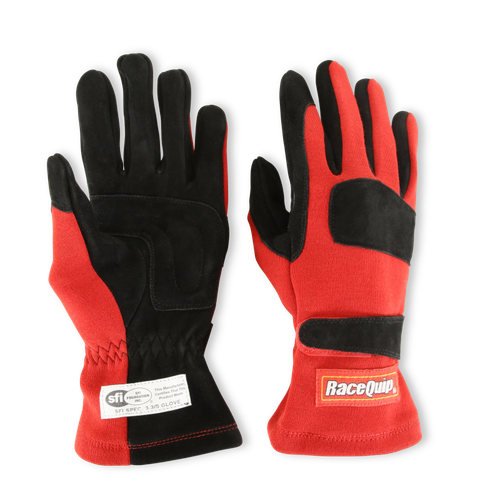 RaceQuip Red 2-Layer SFI-5 Glove - XL - 355016RQP Photo - out of package