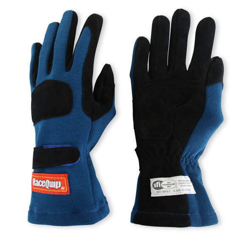RaceQuip Blue 2-Layer SFI-5 Glove - Large - 355025RQP Photo - out of package