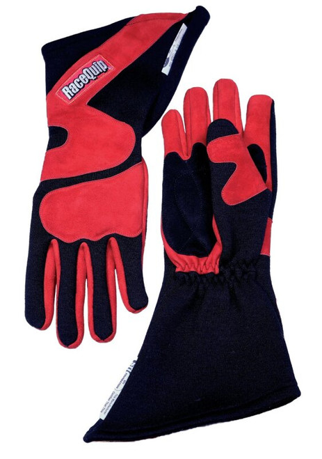 RaceQuip SFI-5 Red/Black XL Long Angle Cut Glove - 358106RQP Photo - out of package