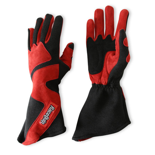 RaceQuip SFI-5 Red/Black XL Long Angle Cut Glove - 358106RQP Photo - out of package