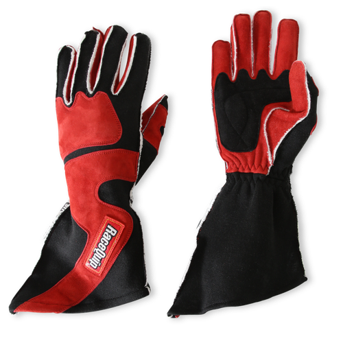RaceQuip SFI-5 Red/Black Small Outseam Angle Cut Glove - 359102RQP Photo - out of package