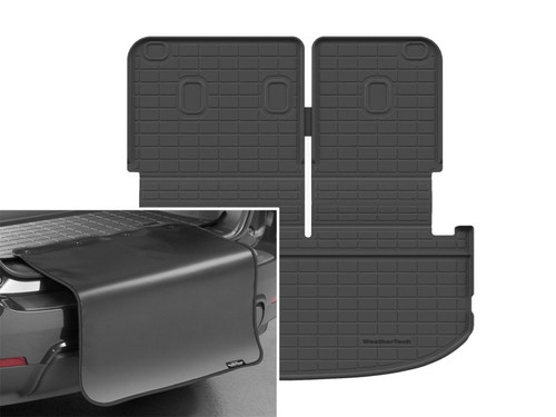 WeatherTech 2027 Kia Telluride/Telluride Hybrid Seatback Cargo Liners HP w/ Bumper Protector - Black - 401915IMSK Photo - Primary