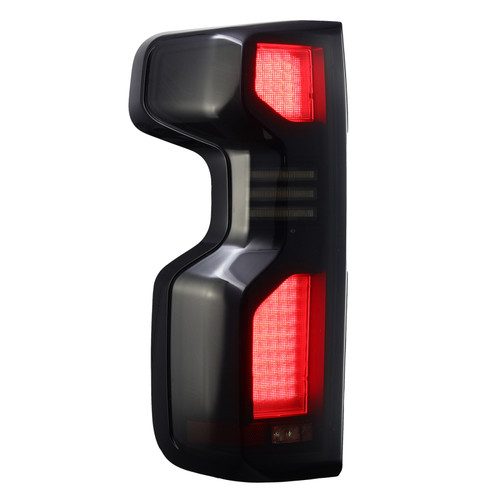 AlphaRex 19+Cheverolet 1500/2500HD/3500HD Silverado Luxx Series LED TailLights Alpha-Black Topo-Etch - 620058 User 1