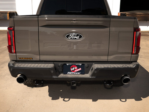 aFe 21-26 Ford F150 Tremor Gemini XV 3IN 304SS Cat-Back Exhaust Dual Rear Exit w/Black Tips - 49-33160-B Photo - Mounted