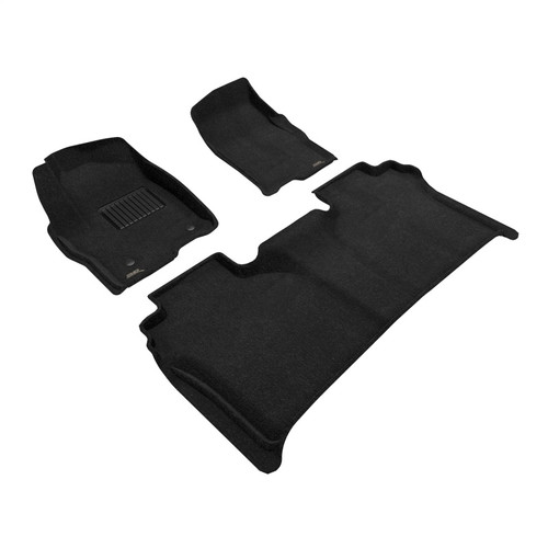 3D MAXpider 19-26 Chevrolet Silverado Crew Cab Elegant 1st & 2nd Row Floor Mat - Black (3pc) - L1CH10004709 Photo - Primary