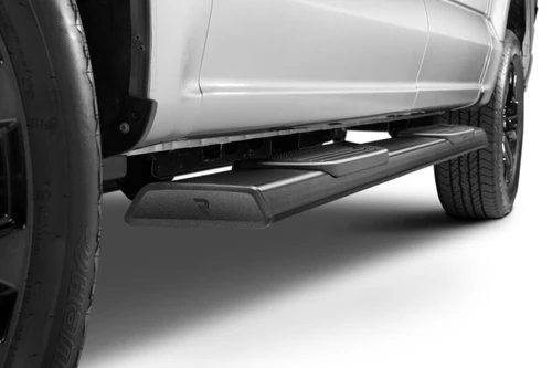 RealTruck 15-26 Ford F150 / 17-26 Ford F250/F350 SD Crew Cab Traxio 5in Nerf Bars - Textured Black - NBF25-87103-26T Photo - Mounted
