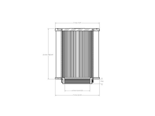 aFe Magnum FORCE Intake Replacement Air Filter w/ D2 Dura-Dry 4in Fx7in Bx7in Tx8in H - 21-90094V Photo - Unmounted