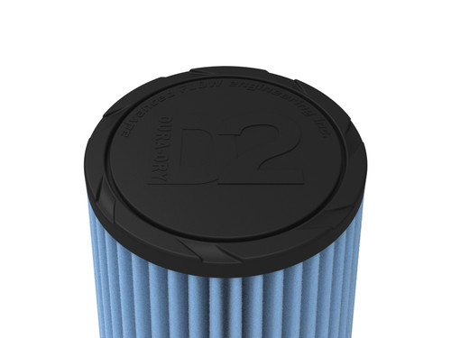 aFe Magnum FORCE Intake Replacement Air Filter w/ D2 Dura-Dry 4in Fx6in Bx4-3/4in Tx7in H (w/ Bumps) - 21-90095V Photo - Unmounted